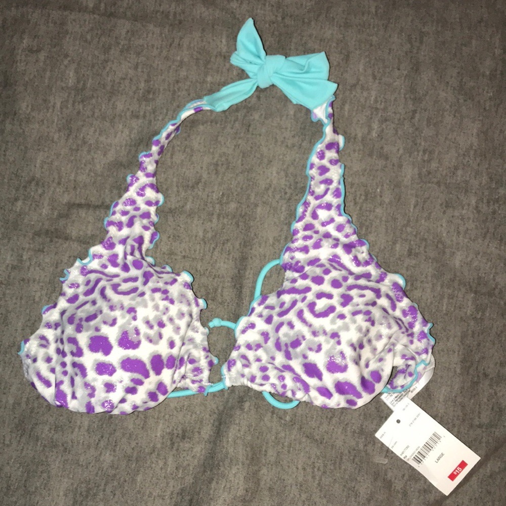 cheetah print bikini top